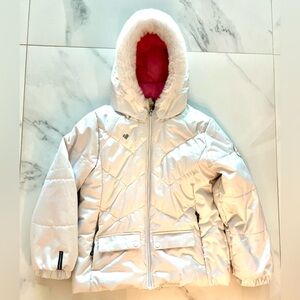 Obermeyer Girls' Roselet Jacket 
Kids White Ski Winter Jacket